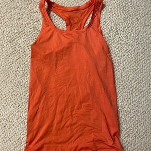Lululemon orange swiftly tank top